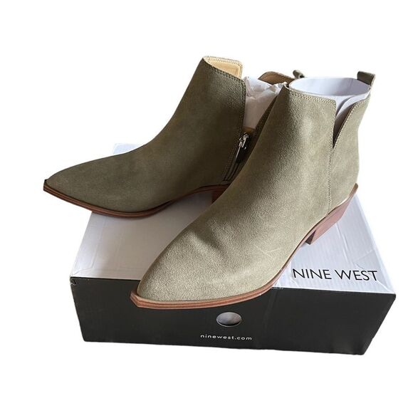NINE WEST FOOTWEAR Women's Yerly Ankle Boot dark green size 7,5M - Picture 4 of 4